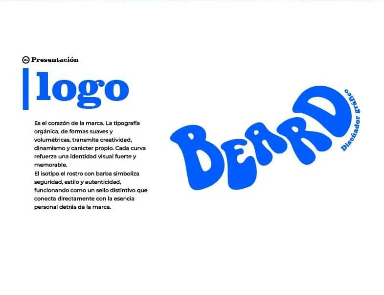 Logotipo Beard en azul sobre blanco